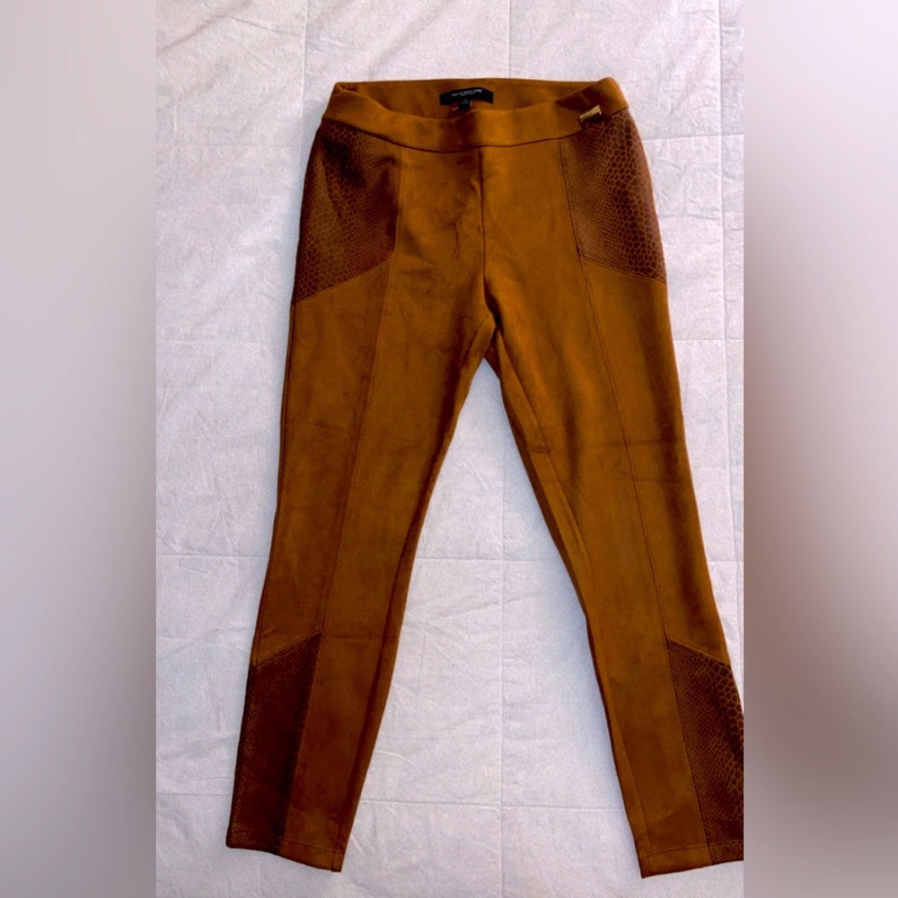Marc New York Brown Leggings with Tapered Leg and Wide Waistband